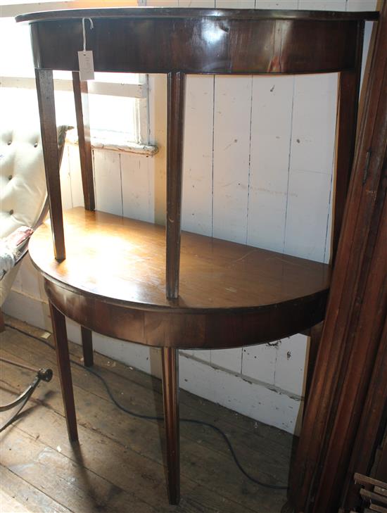 Pair demi lune table ends